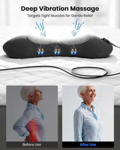 3-in-1 Lumbar Support with Heat + Massage