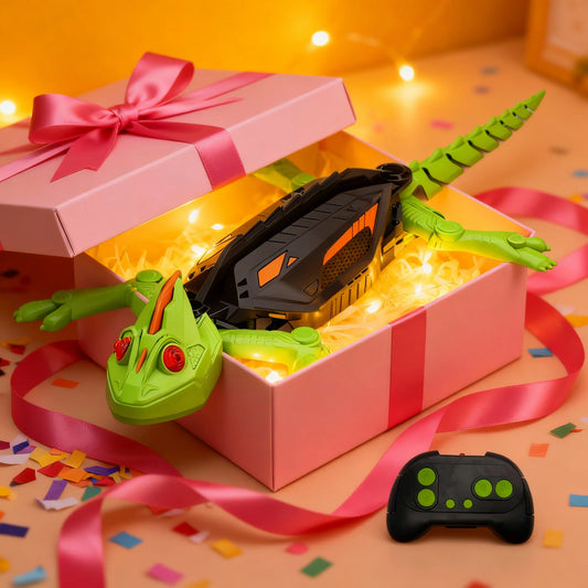 Realistic Biomimetic RC Wall Climbing Lizard Robot Toy Remote Control Gecko That Climbs Glass & Smooth Walls Car Interior Decor