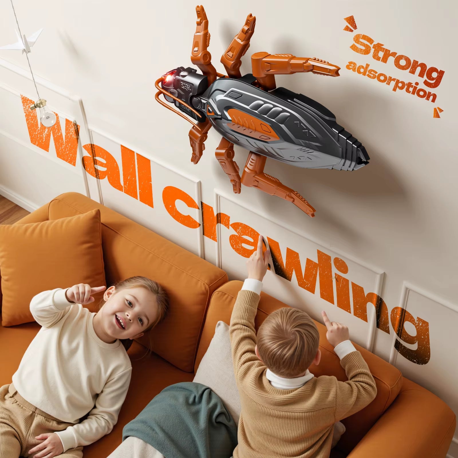 RC Wall Climbing Gecko Robot Toy, Rechargeable Remote Control Lizard Car, Bionic Crawling Intelligent Robot for Kids Prank Gift