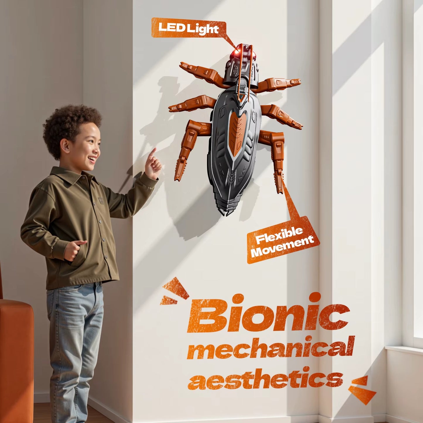 RC Wall Climbing Gecko Robot Toy, Rechargeable Remote Control Lizard Car, Bionic Crawling Intelligent Robot for Kids Prank Gift